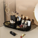 Rotating Makeup Organizer With Jewelry Storage