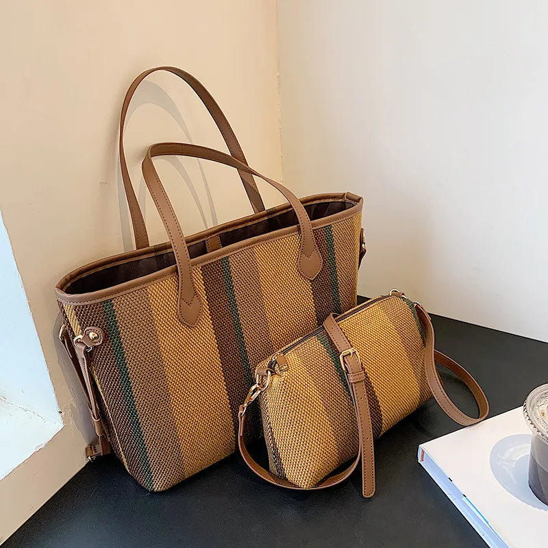 Fashion One-shoulder Big Bag Casual Cloth Bag Commuter Tote Bag
